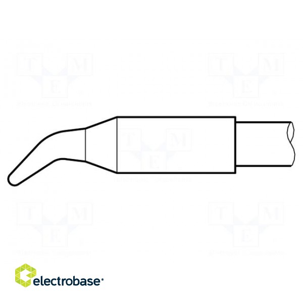 Tip | bent conical | 1.2mm | longlife | for  JBC-AP-A soldering iron