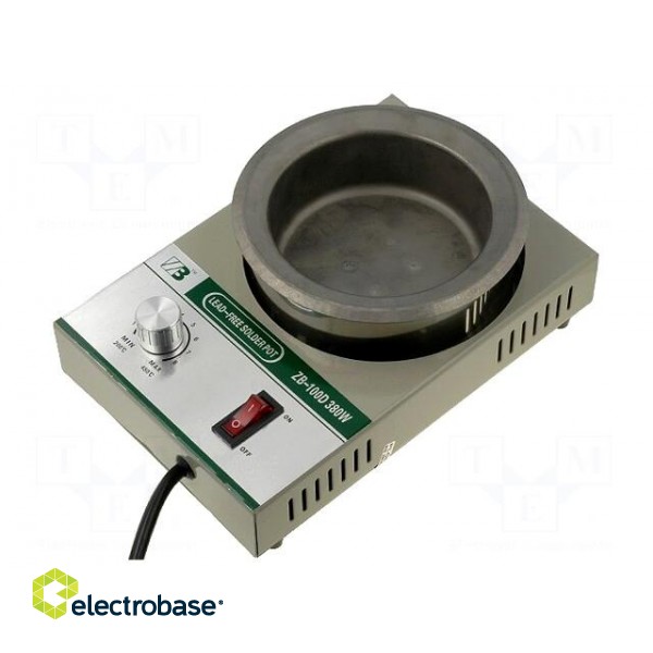 Device: soldering pot | 380W | 200÷450°C | 100mm | 230VAC | Plug: EU