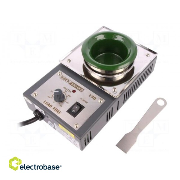 Device: soldering pot | 600W | 150÷450°C | 54mm | 230VAC | Plug: EU