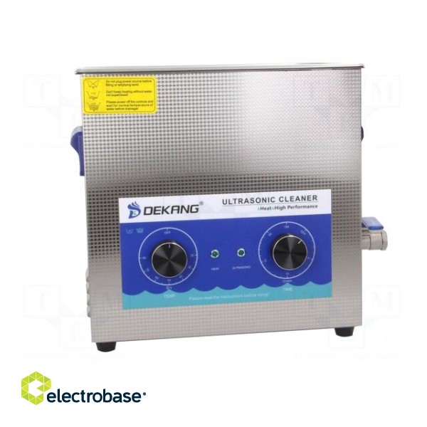 Ultrasonic washer | 300x155x150mm | 40kHz | 20÷80°C | 230VAC | Plug: EU image 10