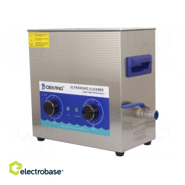 Ultrasonic washer | 300x155x150mm | 40kHz | 20÷80°C | 230VAC | Plug: EU image 3