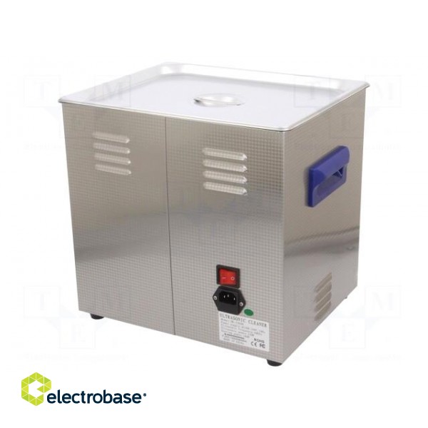 Ultrasonic washer | 300x300x150mm | 40kHz | 20÷80°C | 230VAC | Plug: EU image 2