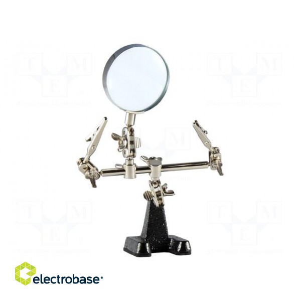 PCB holder with magnifying glass | third hand image 2