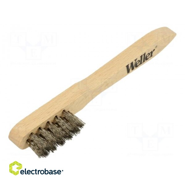 Tool: brush | stainless steel | 3pcs | Handle material: wood
