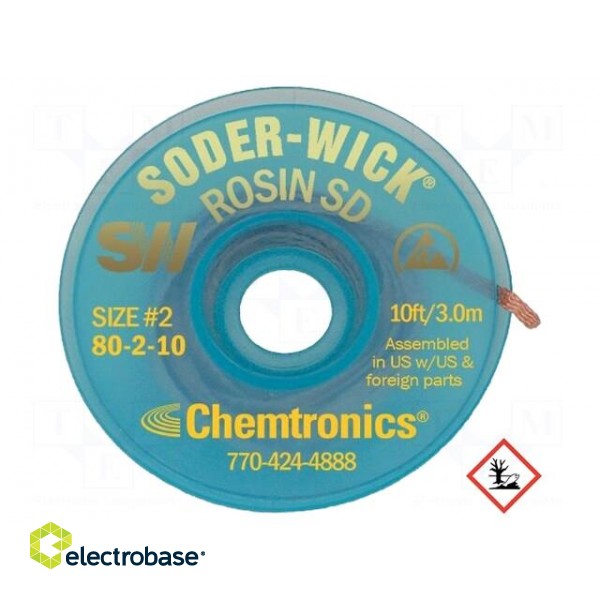 Tape: desoldering | rosin,No Clean | W: 1.5mm | L: 3m