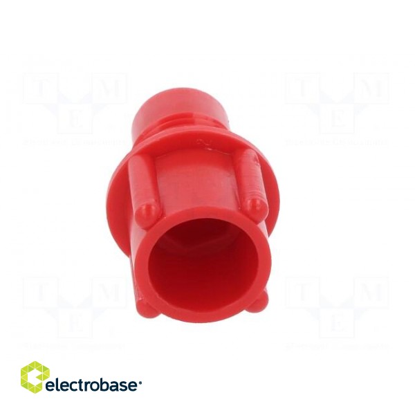 Bottom cartridge cap | red | screwed rod | polyetylene image 5