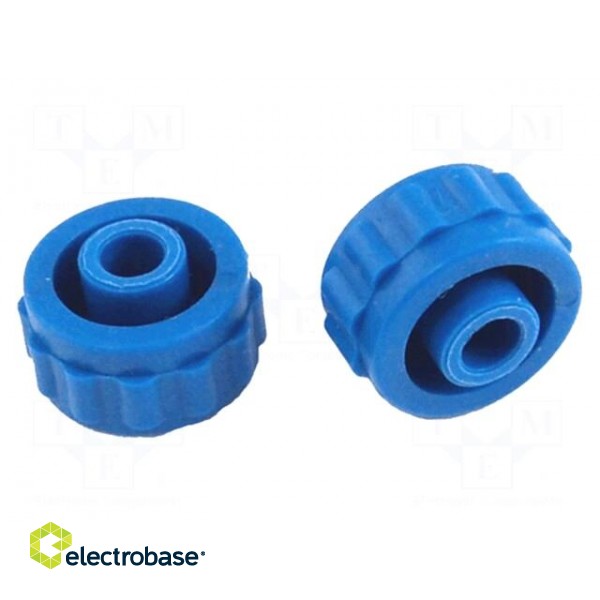 Plug | blue | for syringes | polypropylene | UV block