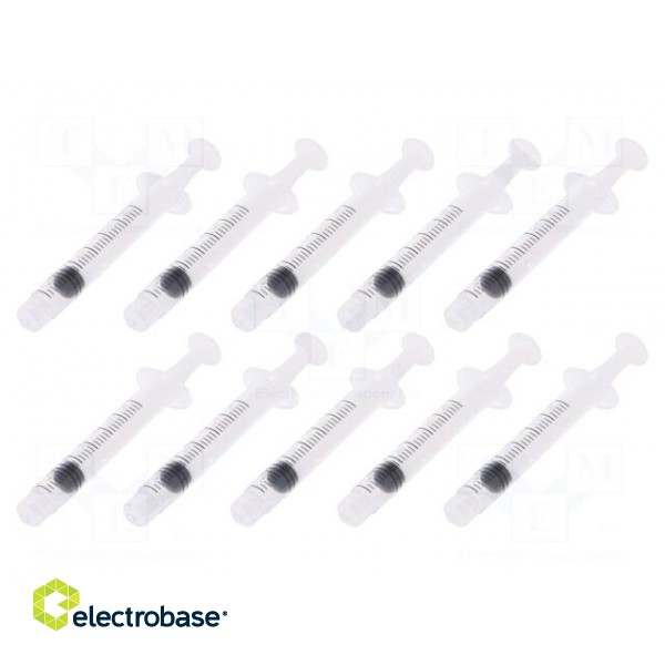 Syringe | 3ml | transparent | Luer Lock | polypropylene | 10pcs.