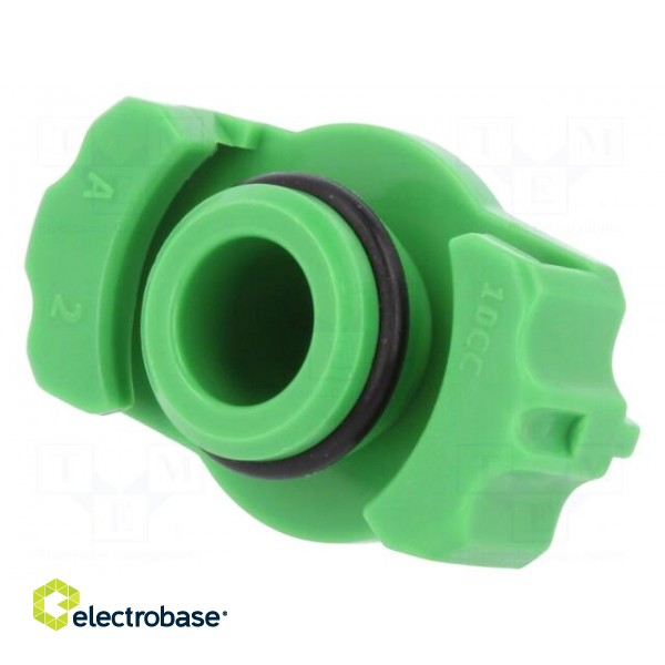 Syringe adapter | 10ml | green | for dispensers,for syringes image 1