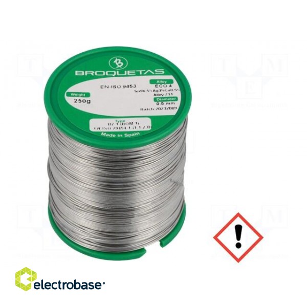 Soldering wire | Sn96,5Ag3Cu0,5 | 0.5mm | 0.25kg | lead free