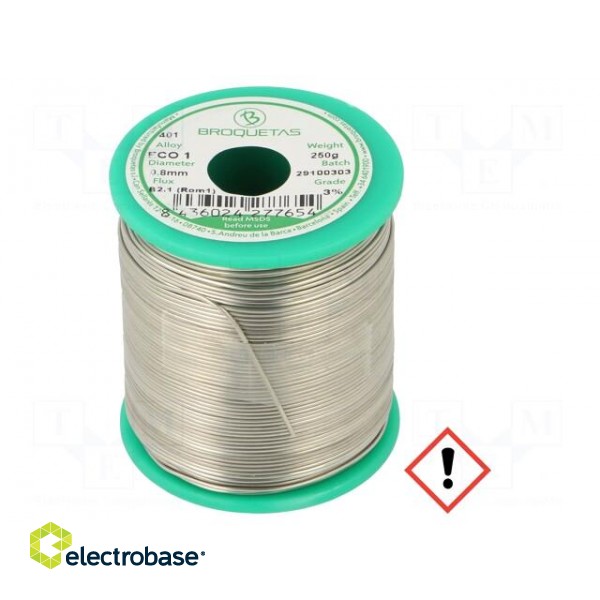 Soldering wire | Sn99,3Cu0,7 | 0.8mm | 0.25kg | lead free | reel | 220°C