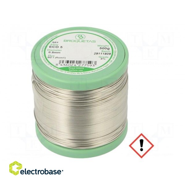 Soldering wire | Sn99Ag0,3Cu0,7 | 0.8mm | 0.5kg | lead free | reel