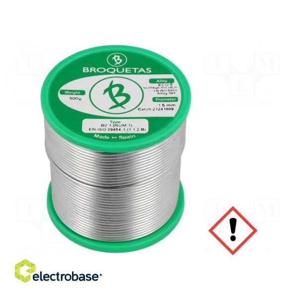 Soldering wire | Sn99Ag0,3Cu0,7 | 1.5mm | 0.5kg | lead free | reel