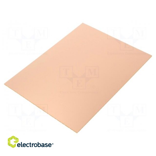 Laminate | hard paper | 1.6mm | L: 150mm | W: 200mm | Coating: copper фото 1