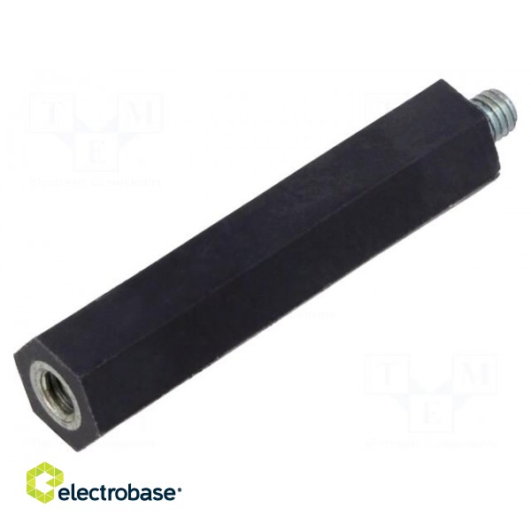 Insulating sleeve | Int.thread: M6 | L: 60mm | UL94V-0 | Mat: polyester