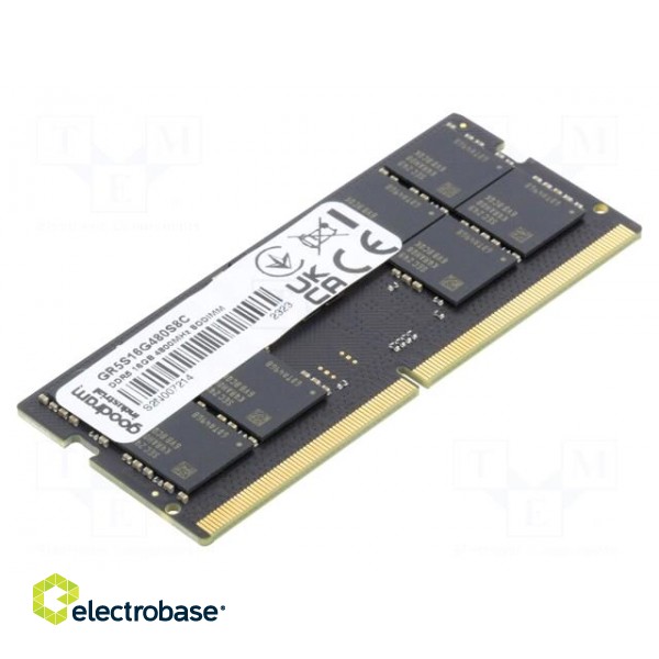 DRAM memory | DDR5 SODIMM | 4800MHz | 1.1VDC | industrial | 2Gx8