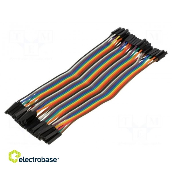 Connection cable | L: 150mm | female-female | PIN: 40 | mix colours