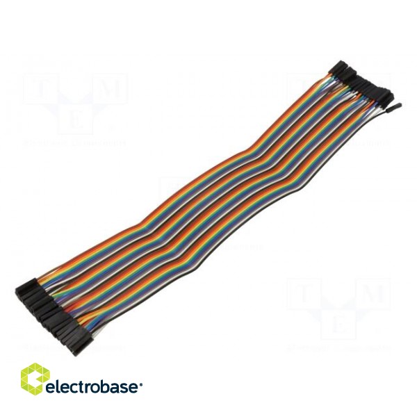 Connection cable | L: 300mm | female-female | PIN: 40 | mix colours