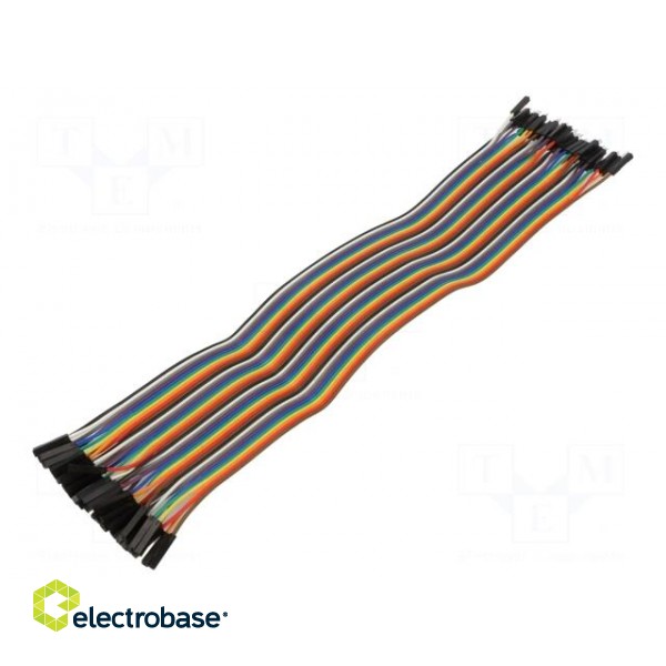 Connection cable | L: 300mm | male-female | PIN: 40 | mix colours