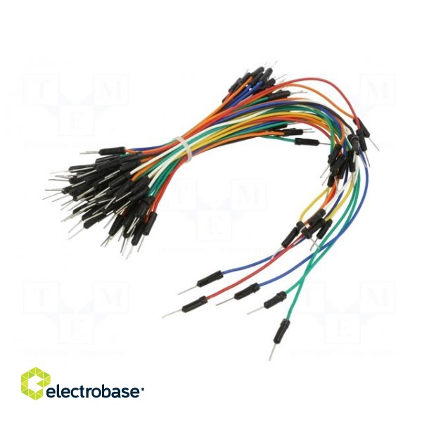 Connection cable | male-male | PIN: 1 | mix colours | 65pcs | WHADDA