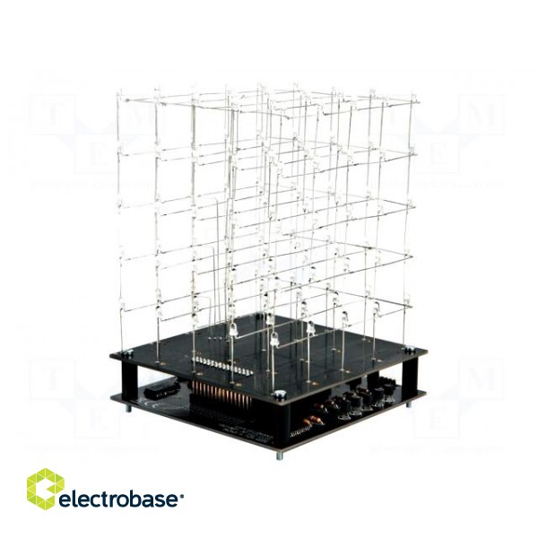 3D LED cube | 9VDC | visual effects | No.of diodes: 125 | blue | WHADDA