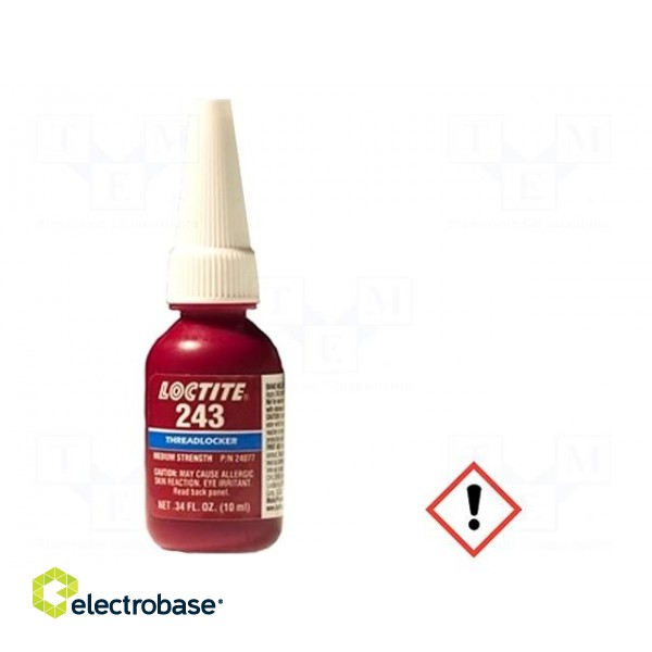 Anaerobic adhesive | blue | liquid | bottle | 10ml | LOCTITE 243