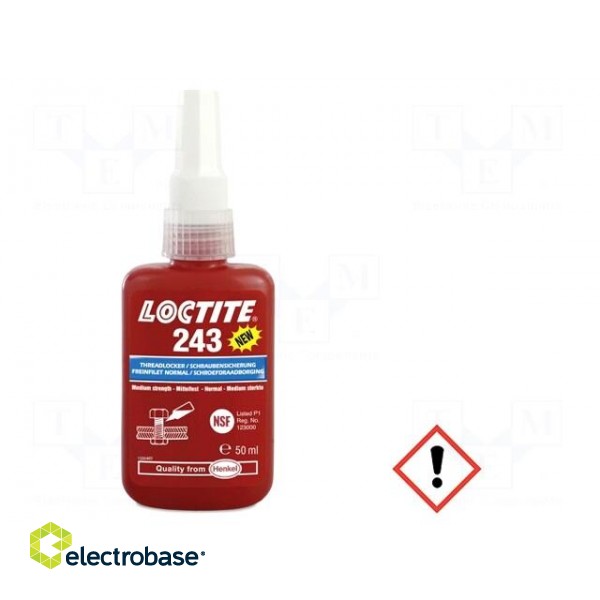 Anaerobic adhesive | blue | liquid | bottle | 50ml | LOCTITE 243