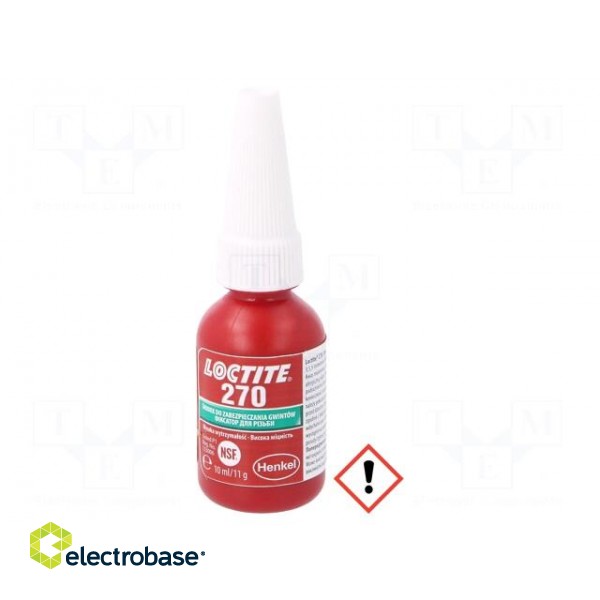 Anaerobic adhesive | green | bottle | 10ml | -55÷180°C