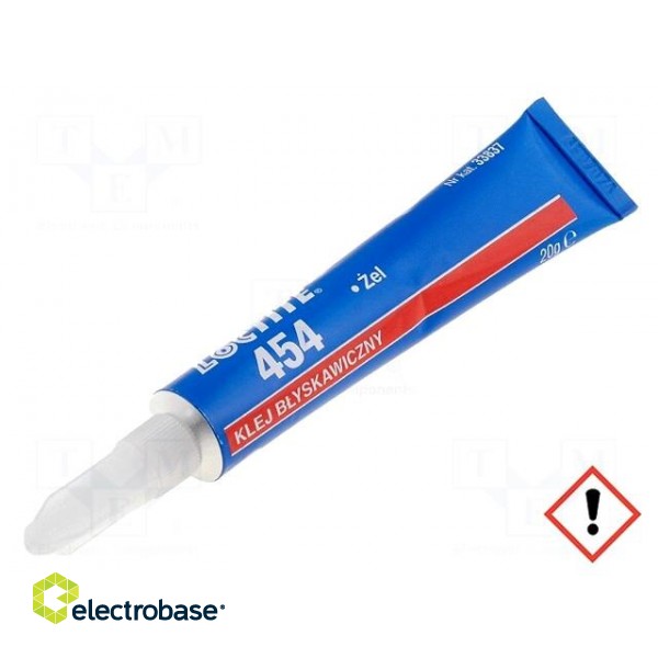 Cyanoacrylate adhesive | colourless | gel | tube | 20g | LOCTITE 454
