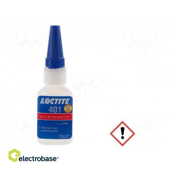 Cyanoacrylate adhesive | colourless | plastic container | 20g