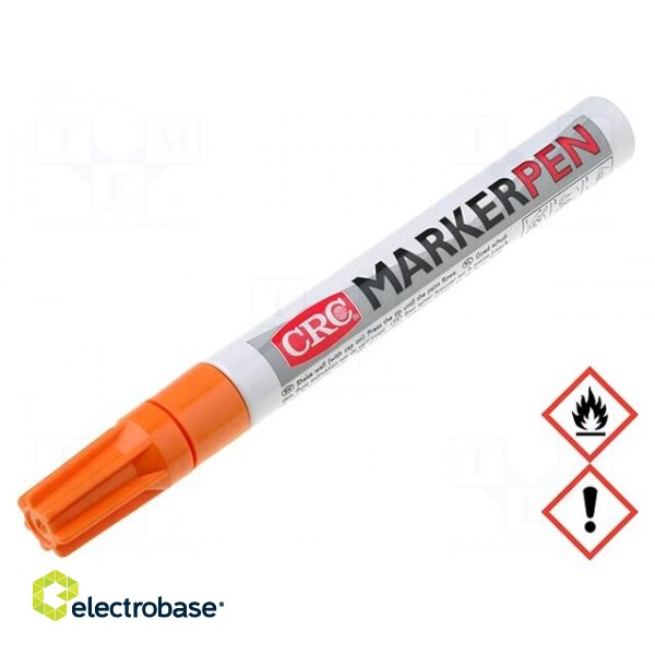 Marker: paint marker | orange | MARKER PEN | Tip: round | 3mm