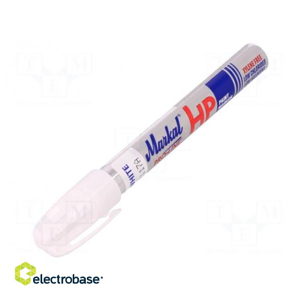 Marker: with liquid paint | white | Pro-Line HP | Tip: round paveikslėlis 1