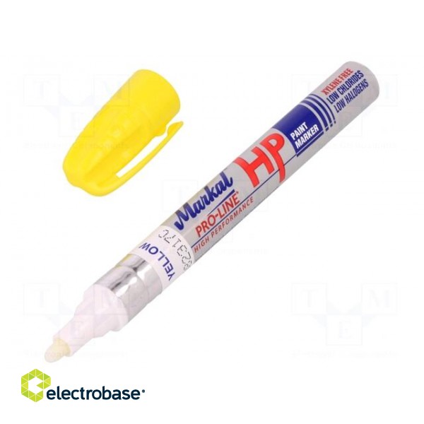 Marker: with liquid paint | yellow | Pro-Line HP | Tip: round paveikslėlis 2