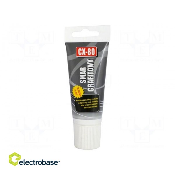 Grease | black | paste | Ingredients: graphite | tube | 40g | -30÷600°C