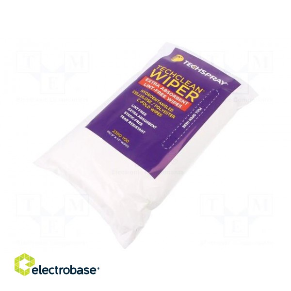 Cleaning cloth: cloth | 100pcs | 23x23mm | cleanroom,cleaning | dry image 1