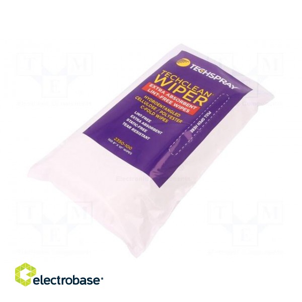 Cleaning cloth: cloth | 100pcs | 23x23mm | cleanroom,cleaning | dry image 2