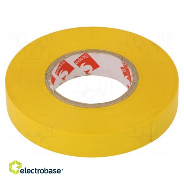 Tape: electrical insulating | W: 12mm | L: 25m | Thk: 0.13mm | yellow