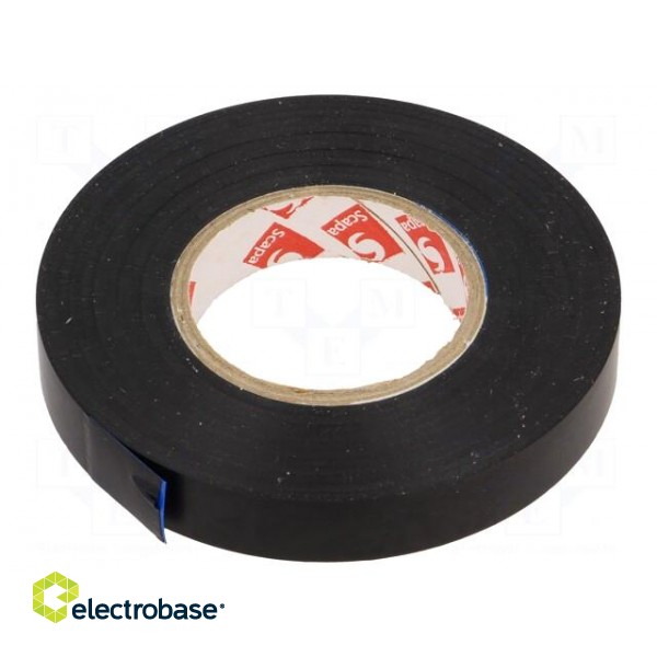 Tape: electrical insulating | W: 12mm | L: 33m | Thk: 0.13mm | black