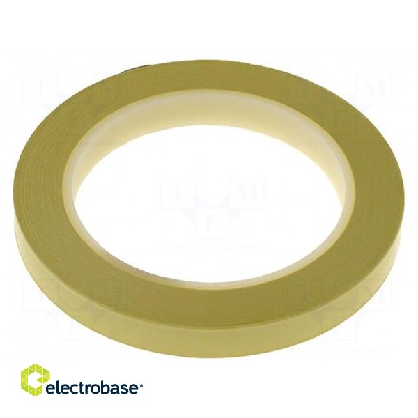 Tape: electrical insulating | W: 12mm | L: 66m | Thk: 0.058mm | yellow