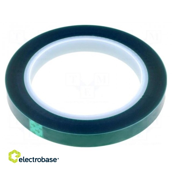 Tape: electrical insulating | W: 12mm | L: 66m | Thk: 0.06mm | green