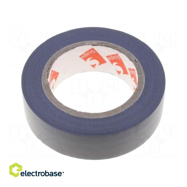 Tape: electrical insulating | W: 15mm | L: 10m | Thk: 0.13mm | grey | 180%