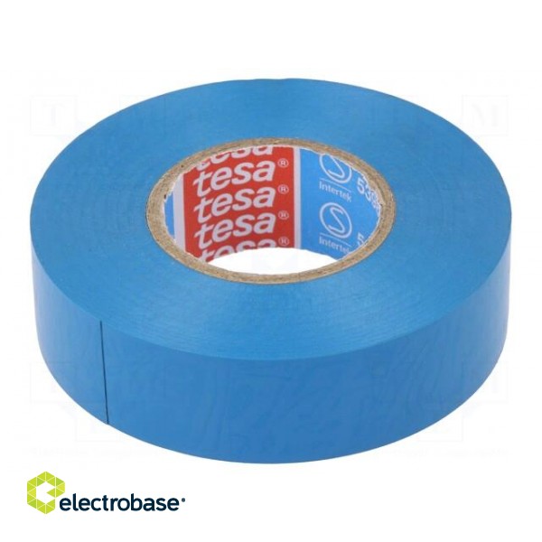Tape: electrical insulating | W: 15mm | L: 10m | Thk: 0.15mm | blue | 240%