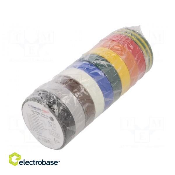 Tape: electrical insulating | W: 15mm | L: 10m | Thk: 150um | PVC film фото 1