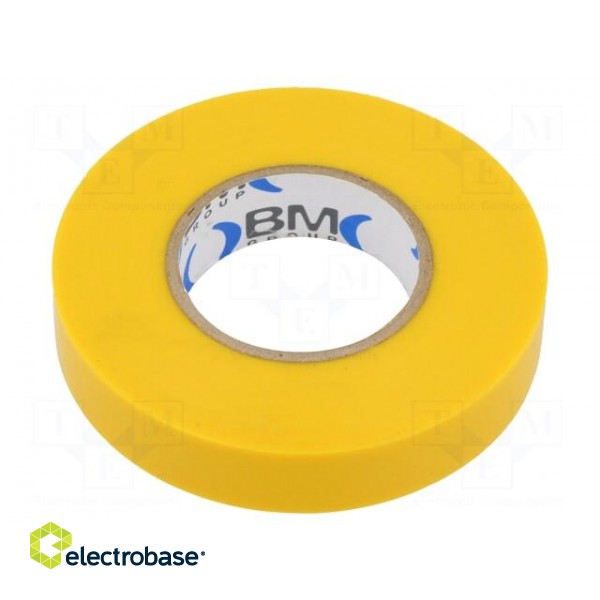 Tape: electrical insulating | W: 15mm | L: 25m | Thk: 0.15mm | yellow