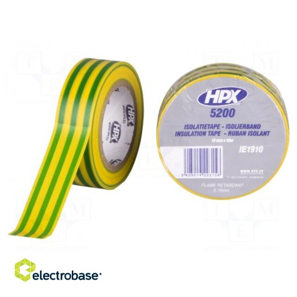Tape: electrical insulating | W: 19mm | L: 10m | Thk: 0.15mm | rubber