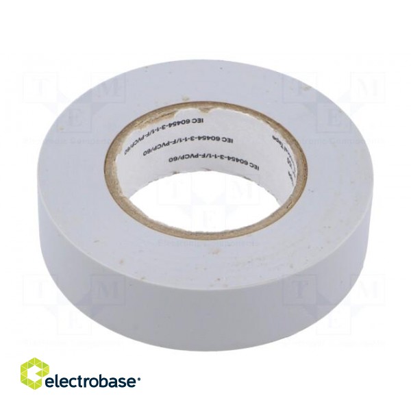 Tape: electrical insulating | W: 19mm | L: 20m | Thk: 0.127mm | grey фото 1