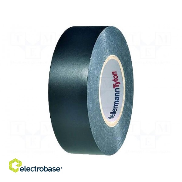 Tape: electrical insulating | W: 19mm | L: 20m | Thk: 0.15mm | black