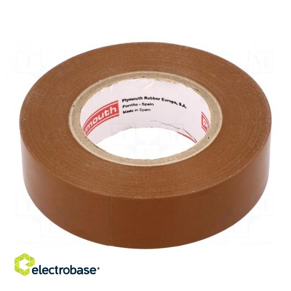Tape: electrical insulating | W: 19mm | L: 20m | Thk: 0.15mm | brown