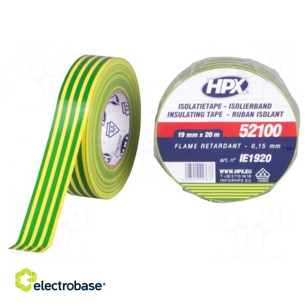 Tape: electrical insulating | W: 19mm | L: 20m | Thk: 0.15mm | rubber