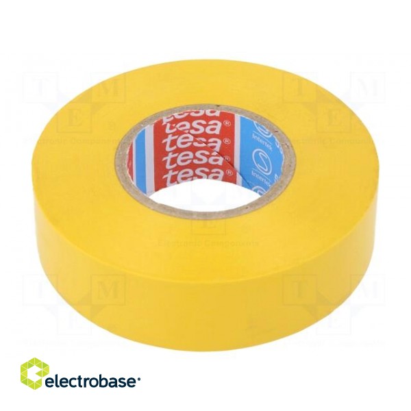 Electrically insulated tape | PVC | W: 19mm | L: 20m | yellow